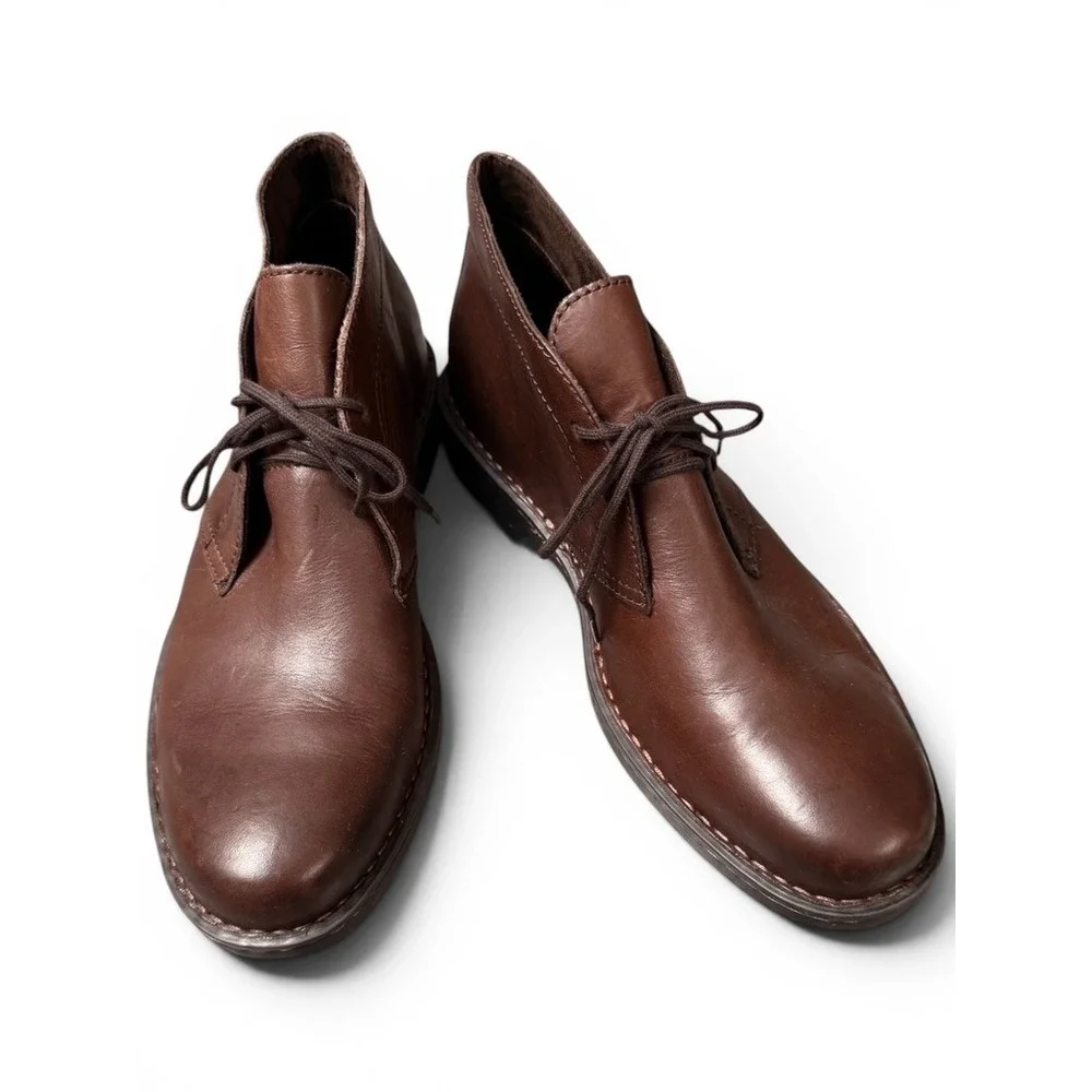 Born Chukka Boots Mens 10.5M‎ Brown Leather BM0019506 Desert Ankle Boot Crown